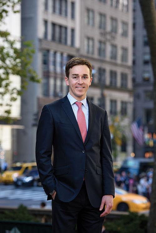 UNH alumnus and hockey All-American Brad Flaishans ’08 in Manhattan (Photo: Neil van Niekerk)